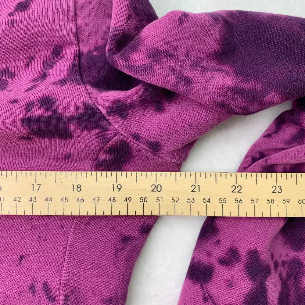 The North Face Girls Kids Large Pink Magenta Tie Dye Hoodie Sweatshirt Cotton